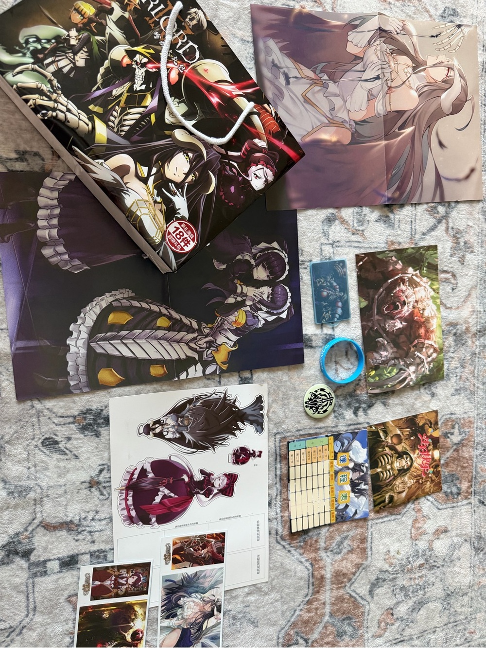 Overlord Anime Collectible Merchandise Lucky Gift Bag Lot